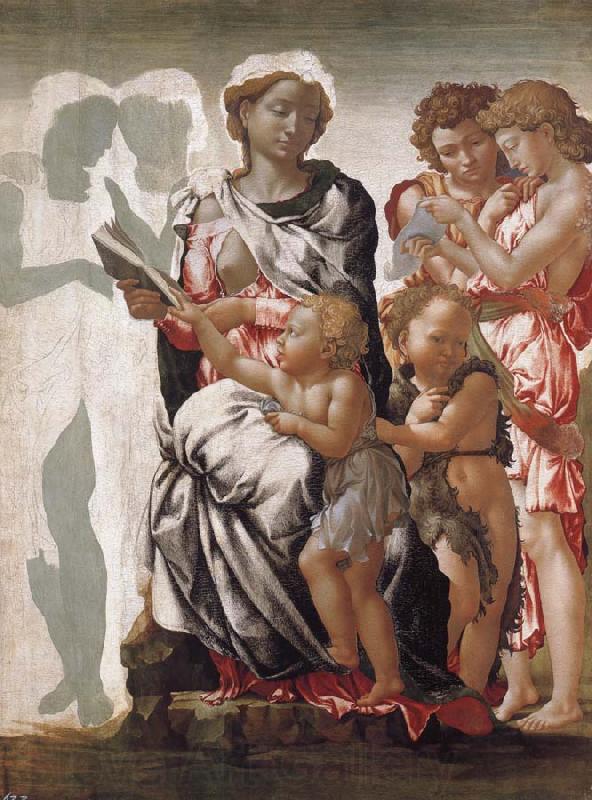 Michelangelo Buonarroti THe Madonna and Child with Saint John and Angels Germany oil painting art